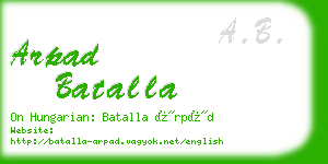 arpad batalla business card